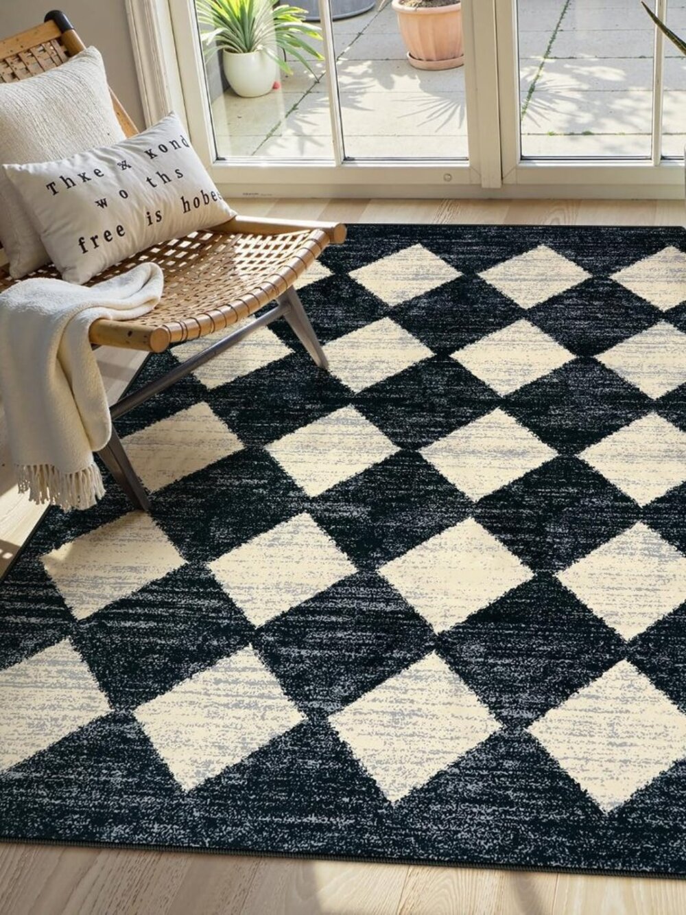 Zelie Machine Washable Area Rugs for Bedroom Aesthetic, 4x6 Soft Living Room Are